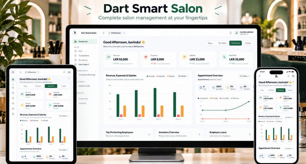 Dart Smart Salon - Complete salon management at your fingertips